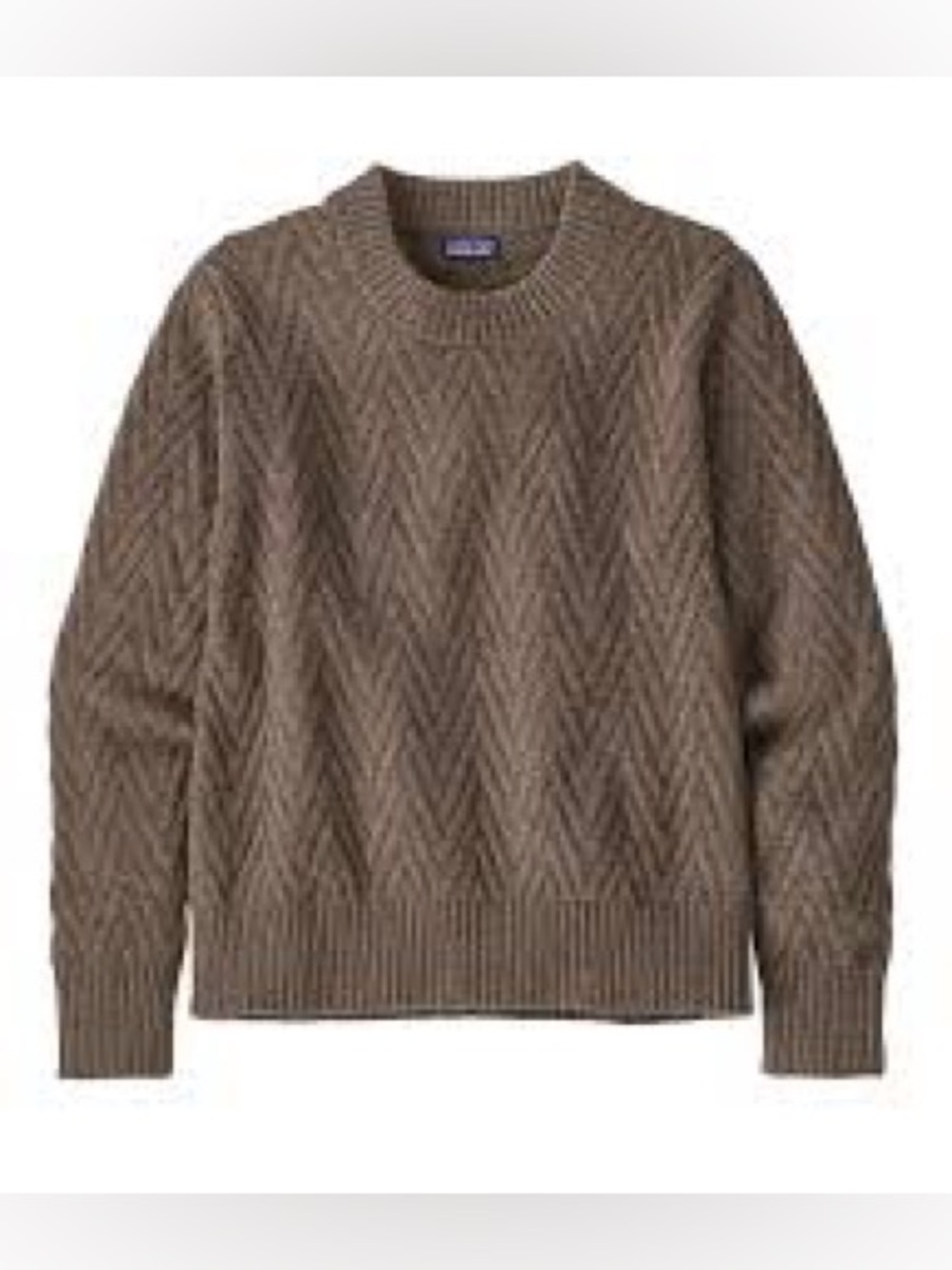 Patagonia Women’s Recycled Wool Crewneck Long Sleeve Sweater Small Brown